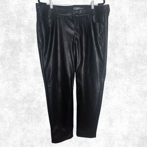 Torrid Faux Leather Pants Black Size 18R High Rise Rocker Chic Plus Size